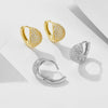 Wholesale S925 Sterling Silver Geometric Microinlaid Zircon Earrings For Women