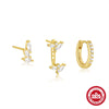 Wholesale S925 Sterling Silver Geometric Minimalist Electroplated Women's Earrings
