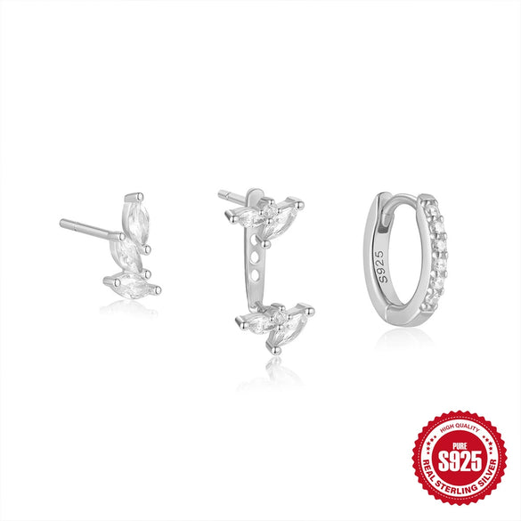 Wholesale S925 Sterling Silver Geometric Minimalist Electroplated Women's Earrings