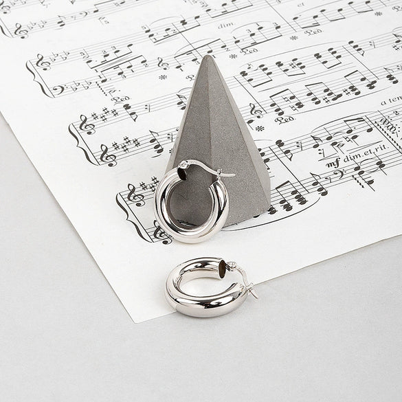 Wholesale S925 Sterling Silver Geometric Minimalist Electroplated Women's Earrings