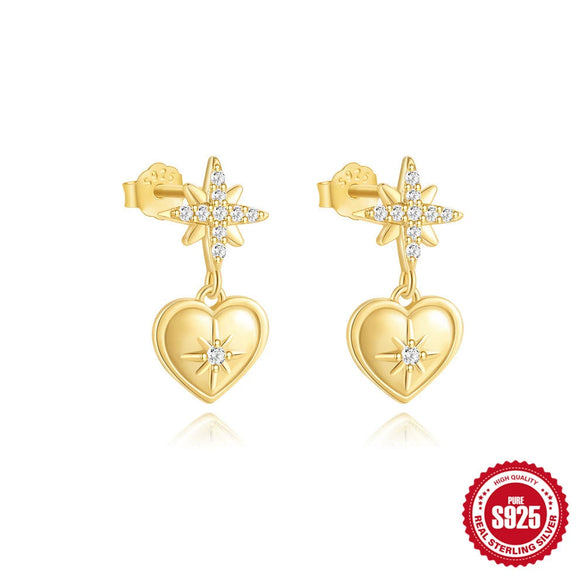 Wholesale S925 Sterling Silver Geometric Minimalist Pendant Earrings With Electroplating