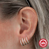 Wholesale S925 Sterling Silver Geometric Minimalist Stud Earrings With Electroplating