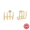 Wholesale S925 Sterling Silver Geometric Minimalist Stud Earrings With Electroplating