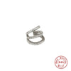 Wholesale S925 Sterling Silver Geometric Multi Layer Non Piercing Ear Clips With Diamond Embedded Electroplated Punk Style For Women