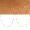 Wholesale S925 Sterling Silver Geometric Necklace With Three Zircon Micro Set And Electroplating For Women Snake Bone Chain