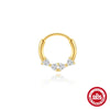 Wholesale S925 Sterling Silver Geometric Ocean Jellyfish Shell Pearl Piercing Earrings Cartilage Spiral Nose Ring Ear Bone Nail With Zirconia Design