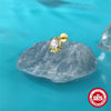 Wholesale S925 Sterling Silver Geometric Ocean Jellyfish Shell Pearl Piercing Earrings Cartilage Spiral Nose Ring Ear Bone Nail With Zirconia Design