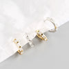 Wholesale S925 Sterling Silver Geometric Octagonal Rectangular Electroplated Earrings