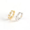 Wholesale S925 Sterling Silver Geometric Octagonal Rectangular Electroplated Earrings