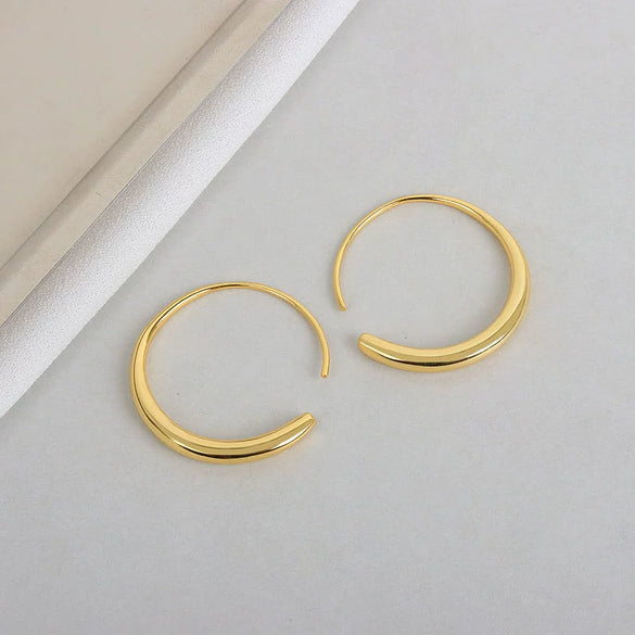 Wholesale S925 Sterling Silver Geometric Oshaped Women's Earrings