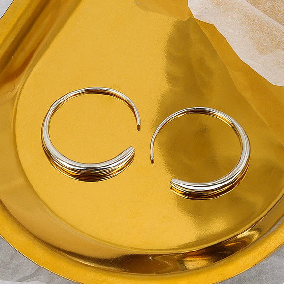 Wholesale S925 Sterling Silver Geometric Oshaped Women's Earrings