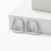 Wholesale S925 Sterling Silver Geometric Oval Inlaid Zircon Earrings Electroplated Light Luxury Minimalist Women's Jewelry