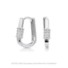 Wholesale S925 Sterling Silver Geometric Oval Inlaid Zircon Earrings Electroplated Light Luxury Minimalist Women's Jewelry