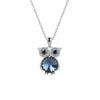 Wholesale S925 Sterling Silver Geometric Owl Pendant Necklace For Women