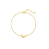 Wholesale S925 Sterling Silver Geometric Paper Clip Chain Smooth Love Bracelet With Electroplating For Women