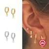 Wholesale S925 Sterling Silver Geometric Pattern Electroplated Women's Earrings