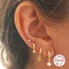 Wholesale S925 Sterling Silver Geometric Pattern Electroplated Women's Earrings