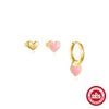 Wholesale S925 Sterling Silver Geometric Pattern Studded Trendy Earrings With Electroplating For Women