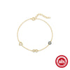 Wholesale S925 Sterling Silver Geometric Patterned Electroplated Love All Match Bracelet For Women