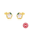 Wholesale S925 Sterling Silver Geometric Petal Earrings With Zirconia For Women