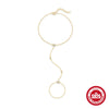 Wholesale S925 Sterling Silver Geometric Petal Finger Chain Bracelet For Women With Real Gold Plating Electroplating Design