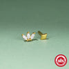 Wholesale S925 Sterling Silver Geometric Petals Snowflake Overlapped Doublesided Cartilage Thread Puncture Earrings With Environmental Protection Electroplating