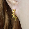 Wholesale S925 Sterling Silver Geometric Punk Pointed Ear Ring With Seiko Design