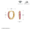 Wholesale S925 Sterling Silver Geometric Red Zircon Round Earring With Electroplating