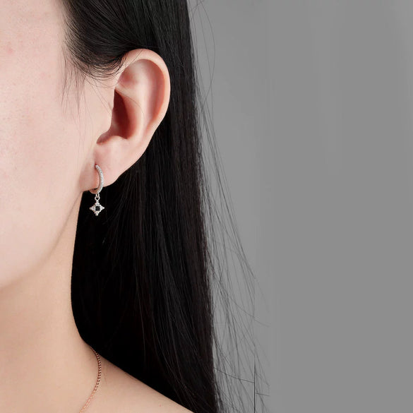 Wholesale S925 Sterling Silver Geometric Retro Light Luxury Electroplated Earrings