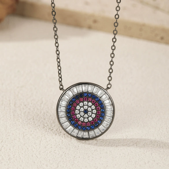 Wholesale S925 Sterling Silver Geometric Retro Luxury Electroplated Women's Clavicle Necklace