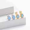Wholesale S925 Sterling Silver Geometric Retro Style Electroplated Earrings For Women