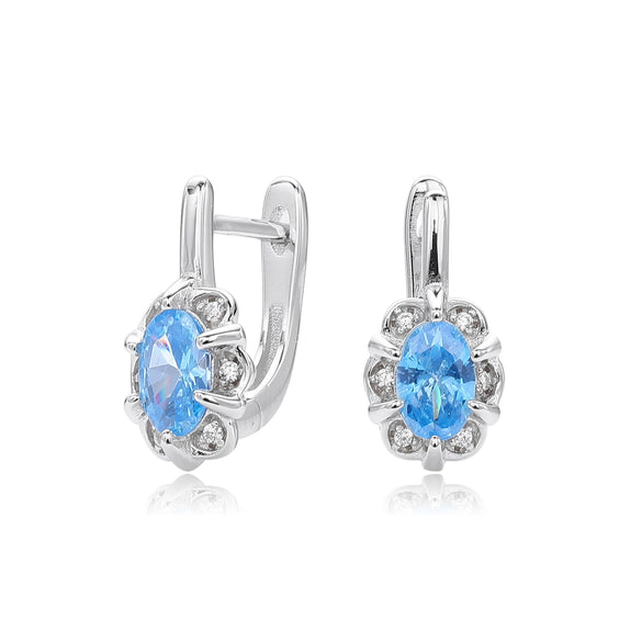 Wholesale S925 Sterling Silver Geometric Retro Style Electroplated Earrings For Women