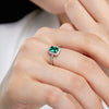 Wholesale S925 Sterling Silver Geometric Rhombus Ring Electroplated Light Luxury Style For Women