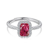 Wholesale S925 Sterling Silver Geometric Rhombus Ring Electroplated Light Luxury Style For Women