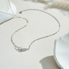 Wholesale S925 Sterling Silver Geometric Ring Chain Necklace With Electroplating For Unisex