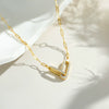 Wholesale S925 Sterling Silver Geometric Ring Chain Necklace With Electroplating For Unisex