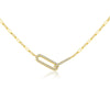 Wholesale S925 Sterling Silver Geometric Ring Chain Necklace With Electroplating For Unisex