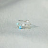 Wholesale S925 Sterling Silver Geometric Rotary Decompression Opal Bead Women's Ring With Electroplating