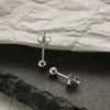 Wholesale S925 Sterling Silver Geometric Round Bead Earrings Minimalist Fashion Unisex Seiko Style