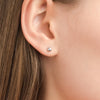 Wholesale S925 Sterling Silver Geometric Round Bead Earrings Minimalist Fashion Unisex Seiko Style