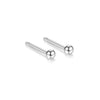 Wholesale S925 Sterling Silver Geometric Round Bead Earrings Minimalist Fashion Unisex Seiko Style