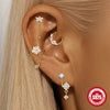 Wholesale S925 Sterling Silver Geometric Round Bead Threaded Piercing Tassel Earrings With Environmentally Friendly Electroplating