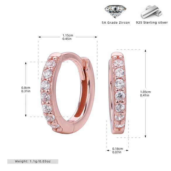Wholesale S925 Sterling Silver Geometric Round Ear Buckle Set Electroplated Earrings For Women And Unisex