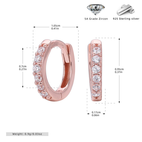 Wholesale S925 Sterling Silver Geometric Round Ear Buckle Set Electroplated Earrings For Women And Unisex