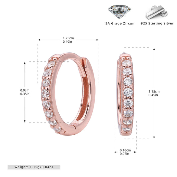 Wholesale S925 Sterling Silver Geometric Round Ear Buckle Set Electroplated Earrings For Women And Unisex