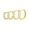 Wholesale S925 Sterling Silver Geometric Round Ear Buckle Set Electroplated Earrings For Women And Unisex