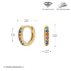 Wholesale S925 Sterling Silver Geometric Round Ear Buckle Set With Colorful Zircon Earrings Electroplated For Women And Unisex