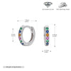Wholesale S925 Sterling Silver Geometric Round Ear Buckle Set With Colorful Zircon Earrings Electroplated For Women And Unisex