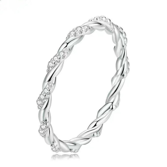 Wholesale S925 Sterling Silver Geometric Round Ring With Love Stars Design Retro Style Electroplated