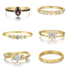 Wholesale S925 Sterling Silver Geometric Round Ring With Love Stars Design Retro Style Electroplated